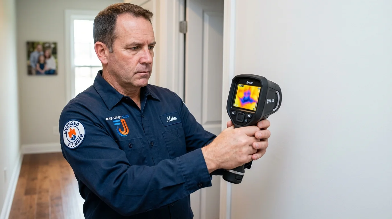 Thermal imaging leak detection by Johns Plumbing LLC in Albertson